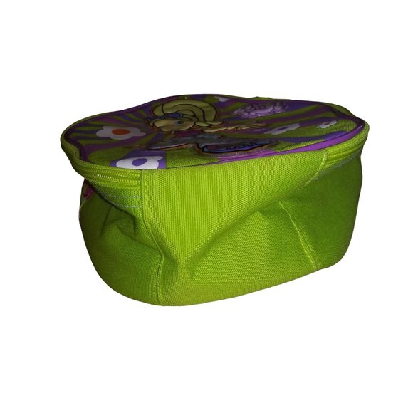 VTG Polly Pocket Zip Lunch Bag Green Purple Swirl Floral Travel Case 2003 - Picture 6 of 8